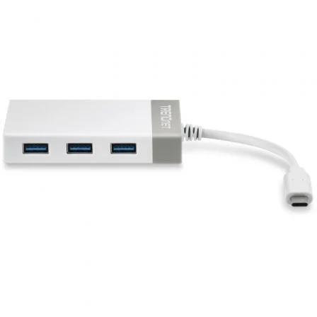 Trendnet TUC-H4E Hub USB Tipo-C de 4 puertos USB 3.0, Blanco y Gris